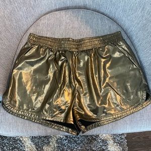 Gold Metallic Shorts